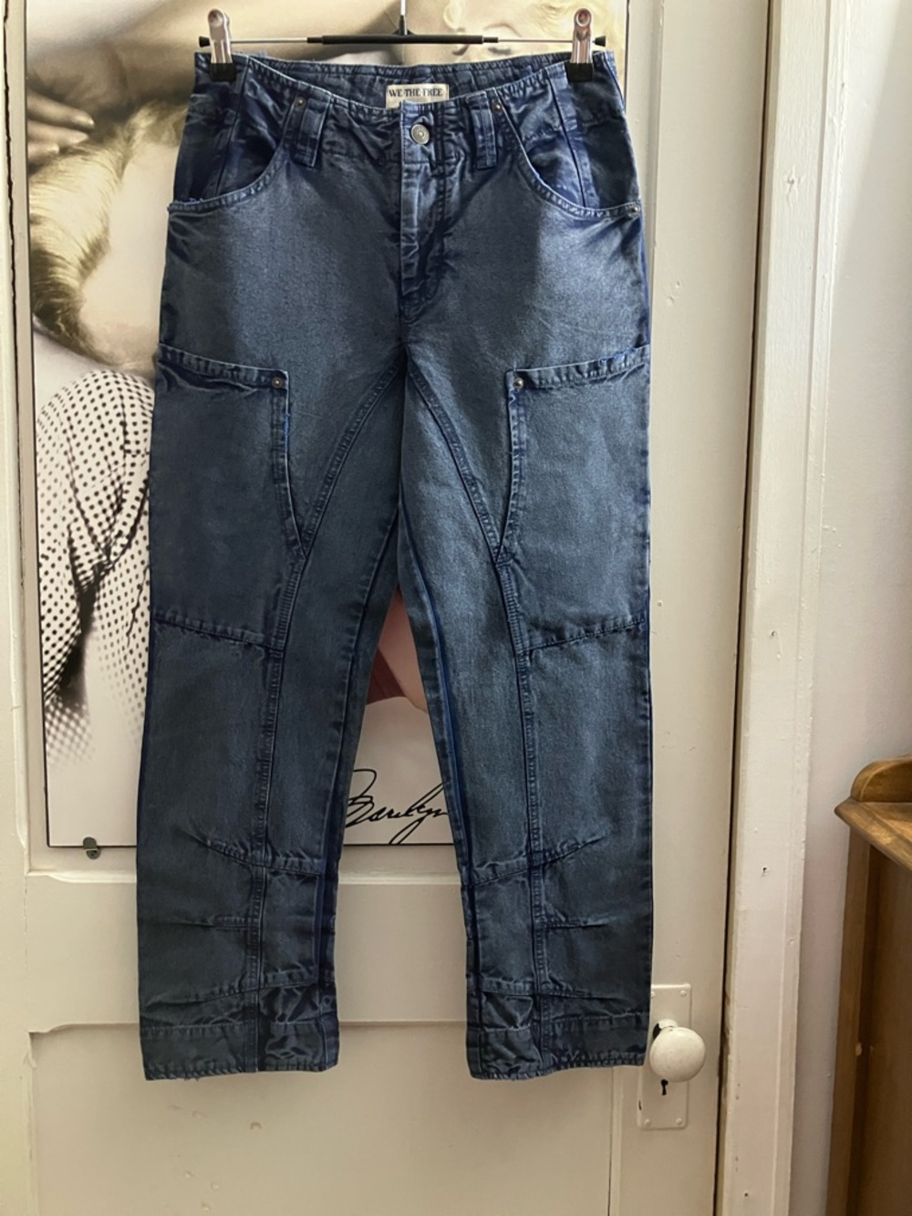 We The Free women Dark Blue Barrel Utility Jeans